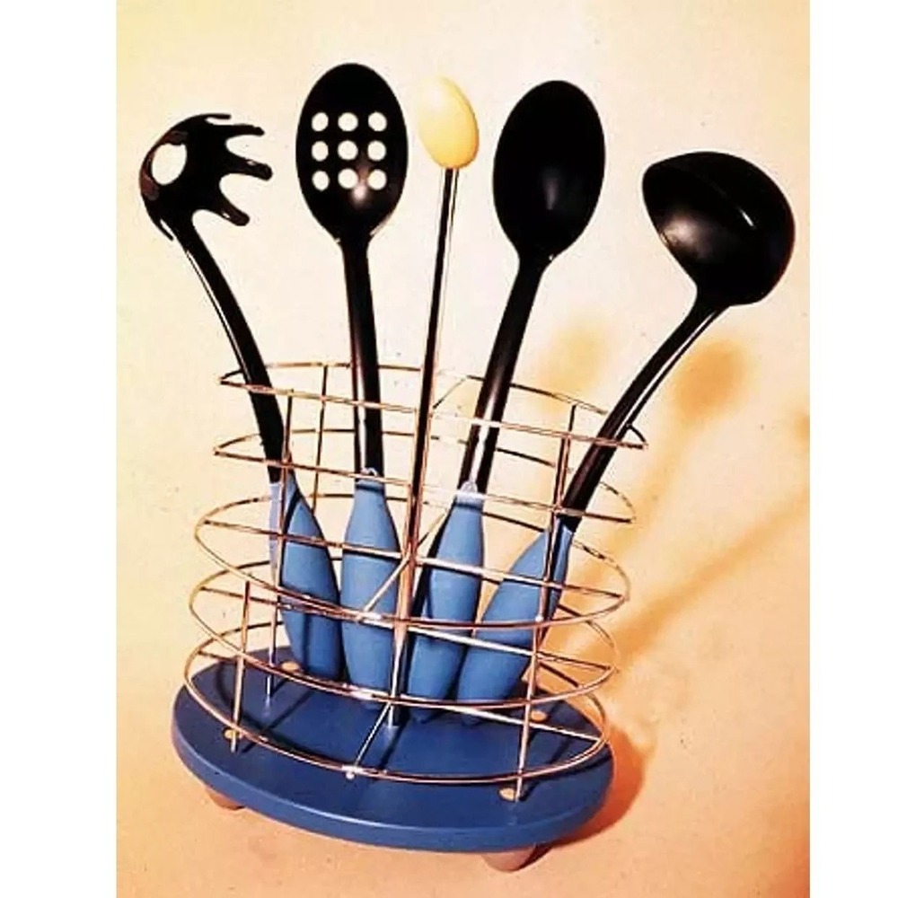 Michael Graves Target 1999 Utensil Holder Post Modern Memphis Egg MCM Y2K Wire